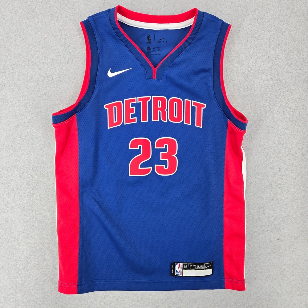 Nike Size M Detroit Pistons Blake Griffin 23 Jersey Youth Blue Swingman NBA